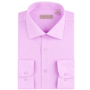 Lilac Solid Long Sleeve Button Up Shirt with Front Flap Pockets