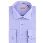 Light Blue Solid Long Sleeve Button Up Shirt with Front Flap Pockets