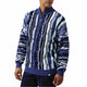 Men’s Blue Geometric Knit Quarter-Zip Pullover Sweater by Stacy Adams