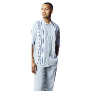 Lagoon Collection: Aqua Textured Front Knit Short Sleeve Walking Suit Set