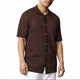 Men's Brick Fashion Knit Short Sleeve Polo Shirt