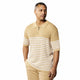 Men’s Tan Engineered Knit Half-Zip Polo Shirt by Stacy Adams