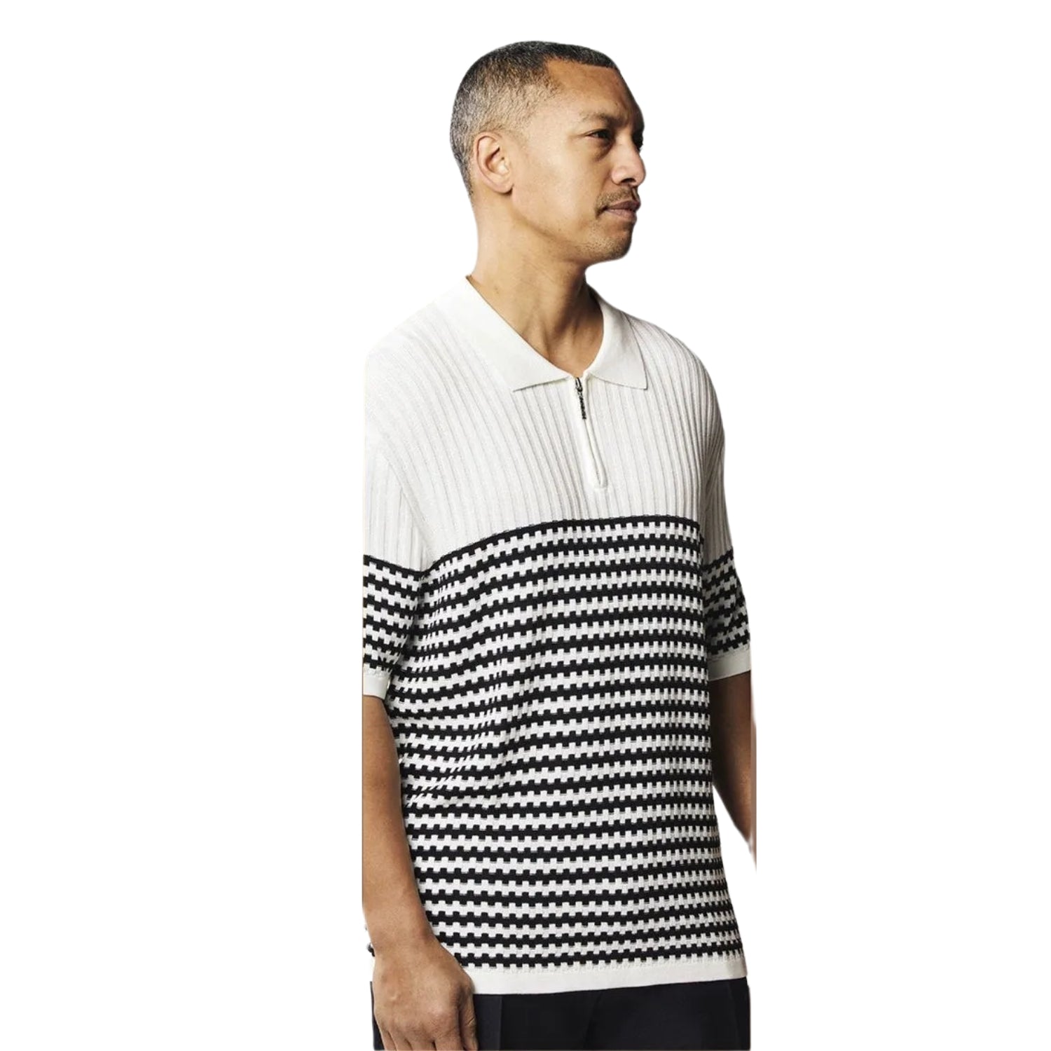 Men's White Engineered Knit Polo by Stacy Adams – Suits & More