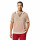 Men's Tan Striped Dyed Knit Pullover Shirt by Stacy Adams