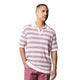 Men's White Striped Dyed Knit Pullover Shirt by Stacy Adams