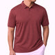 Men’s Checkered Textured Polo Shirt – Red