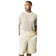 Vaniluxe Collection: Stacy Adams Fishnet Shorts Set-Vanilla