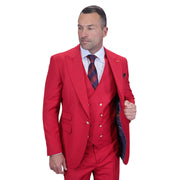 Aether Crest Collection: Statement Berry 3-Piece Modern Fit Suit