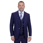 Aether Crest Collection: Statement Navy 3-Piece Modern Fit Suit