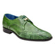Belvedere Antonio Genuine American Alligator & Italian Leather Dress Shoe in Green