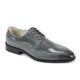 Cavoti Collection: Men's Grey Moc Toe Embossed Leather Lace-Up Shoes