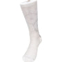 Bruno Conte White Circular Jacquard Pattern Dress Sock