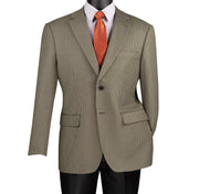 Serenado Collection: Modern Fit Wool Feel Houndstooth Blazer in Olive