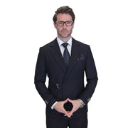 Aurelian Crest Collection: 2PC Black Modern Fit Buckle Suit