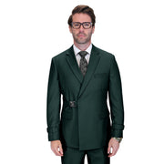 Aurelian Crest Collection: 2PC Hunter Green Modern Fit Buckle Suit