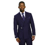 Aurelian Crest Collection: 2PC Navy Modern Fit Buckle Suit