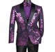 Maia Collection: Lavender Floral Jacquard Slim Fit Blazer