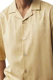 Knit Collection: Beige Two-Piece Short Sleeve Set