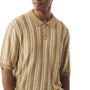 Leisure Collection: Knitted Polo Shirt In Beige