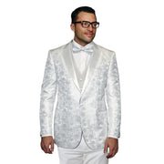 Mirthmere Collection: 3-Piece White Tuxedo with Matching Bow Tie