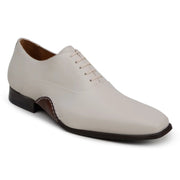 Light Bone Italian Calf Leather Oxford by Belvedere
