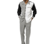 Montique 2-Piece Checkered Walking Suit In Black