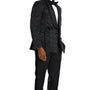 Revolutionize Collection: 3-Piece Paisley Suit For Men In Black - Slim Fit