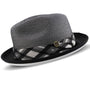 Charm Collection: Montique Checker Plaid Fedora Dress Hat In Black