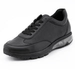 Night Glide: Jet Black Air Cushion Sneakers