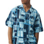 Versatile Collection: Blue Print Crepe Poly Shirt