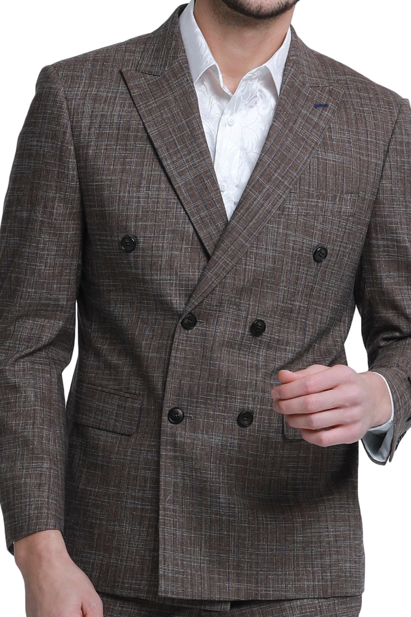 Sandstone Collection 2-Piece Slim Fit Pin-Stripe Suit Detail