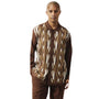 Grove Collection: Brown Vertical Stripes Long Sleeve Winter Set