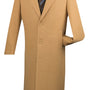 Men's Single-Breasted Wool and Cashmere 3-Button Top Coat - Camel