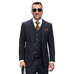 Hyperion Collection: Men's Black Statement 3-Piece Suit