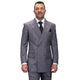 Ebon Sovereign Collection: Black 2-Piece Double-Breasted Plaid Suit
