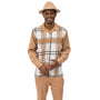 Caelum Collection: Men's Camel Plaid Fashion Set by Montique