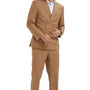Windwalker Collection: 2-Piece Pin Stripe Slim Fit Suit For Men In Camel