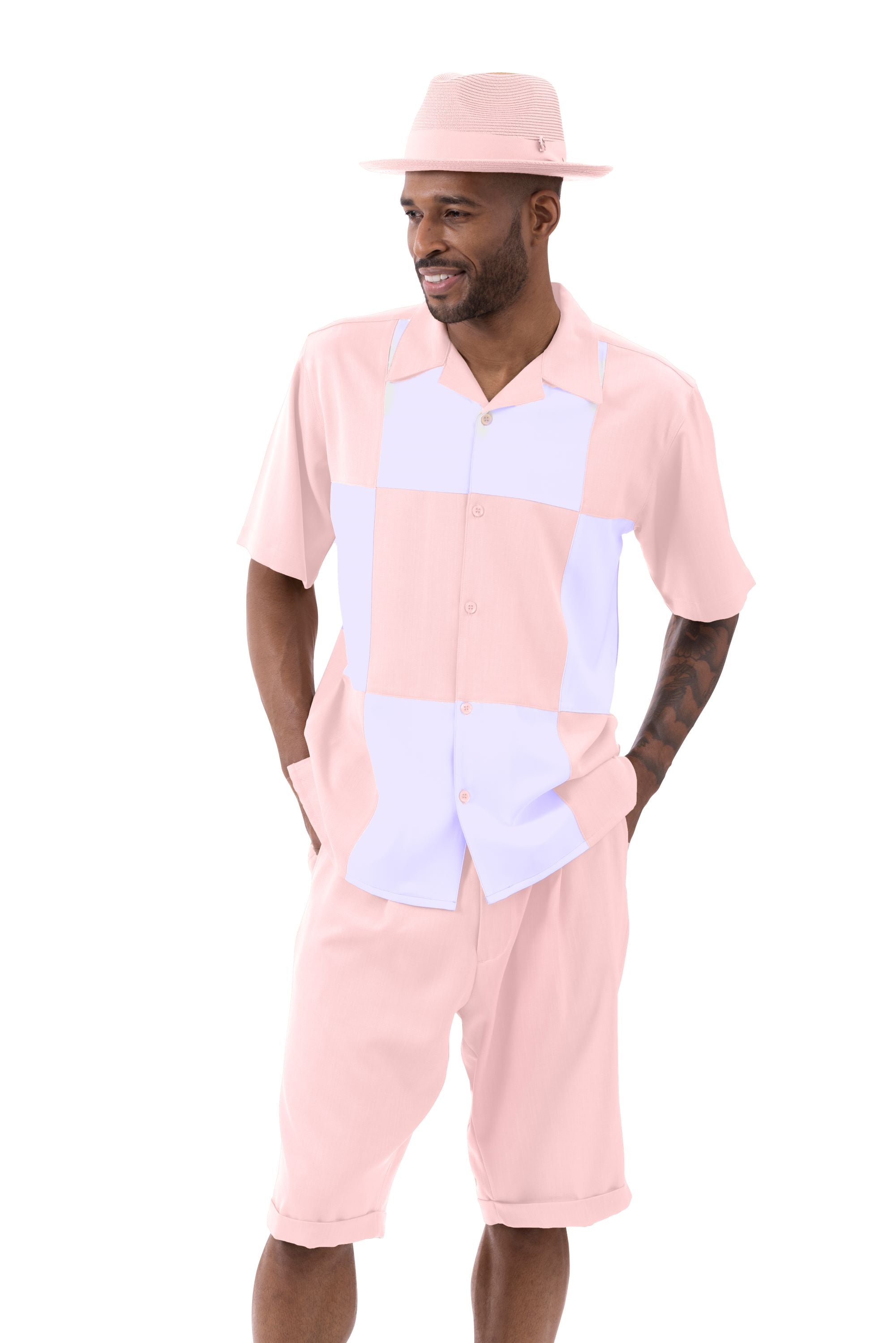 Pink Suit Shorts