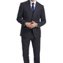 TempTrends Collection: 3 Piece Solid Slim Fit Suit For Men In Charcoal