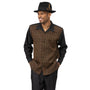 Imperialis Collection: Men’s Monochromatic Walking Suit in Black and Cognac