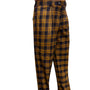 Antlia Collection: Copper Plaid Wide-Leg Pants