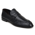 Black Italian deerskin penny loafer by Belvedere