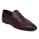 Burgundy Italian deerskin penny loafer by Belvedere