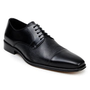 Belvedere Alexander Black Italian Leather Cap Toe Dress Shoe