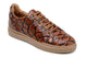 Belvedere Kingstone Exotic Genuine Pirarucu Leather Sneakers in Antique Almond