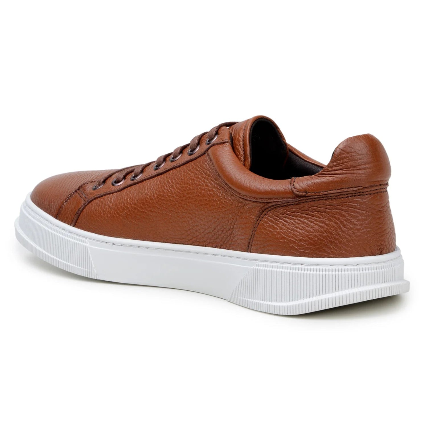 Inner side of black Belvedere deerskin sneaker