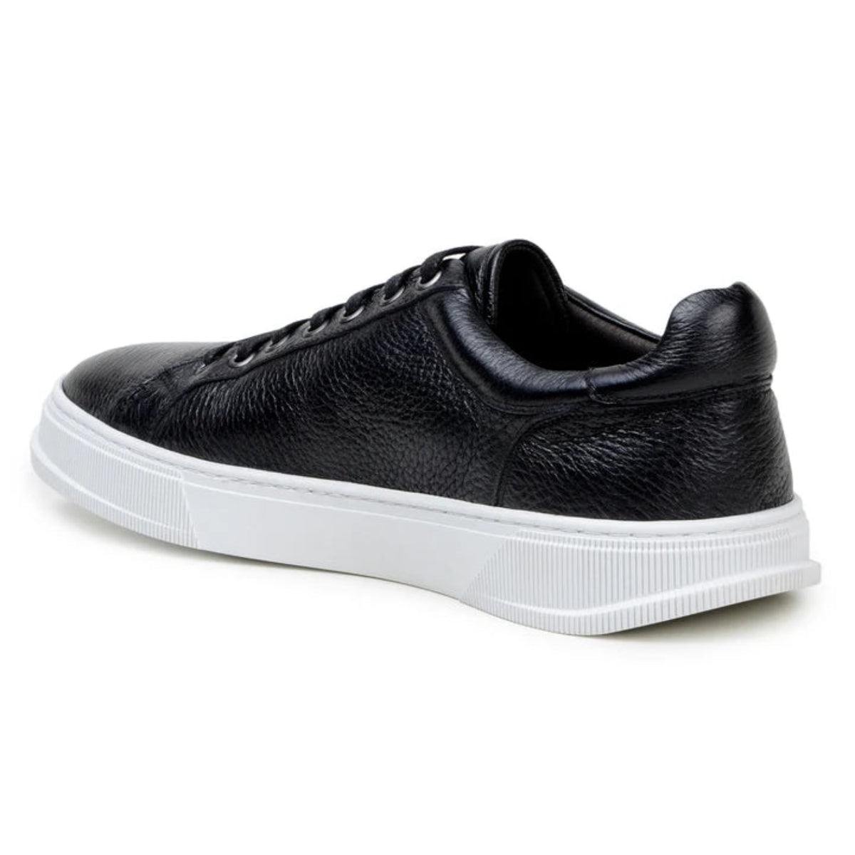Inner side of black Belvedere deerskin sneaker