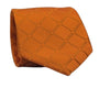 Diamond Collection: Orange Tie with Tonal Diamond Stitching