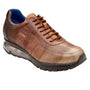 Genuine Ostrich Leather Athletic Fashion Shoes in Multi Rust
