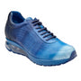 Genuine Ostrich Leather Athletic Fashion Shoes in Multi Cobalt